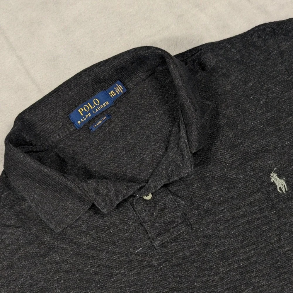Polo Ralph Lauren Mens XXL‎ Classic Fit Short Sleeve Polo Shirt Charcoal Gray